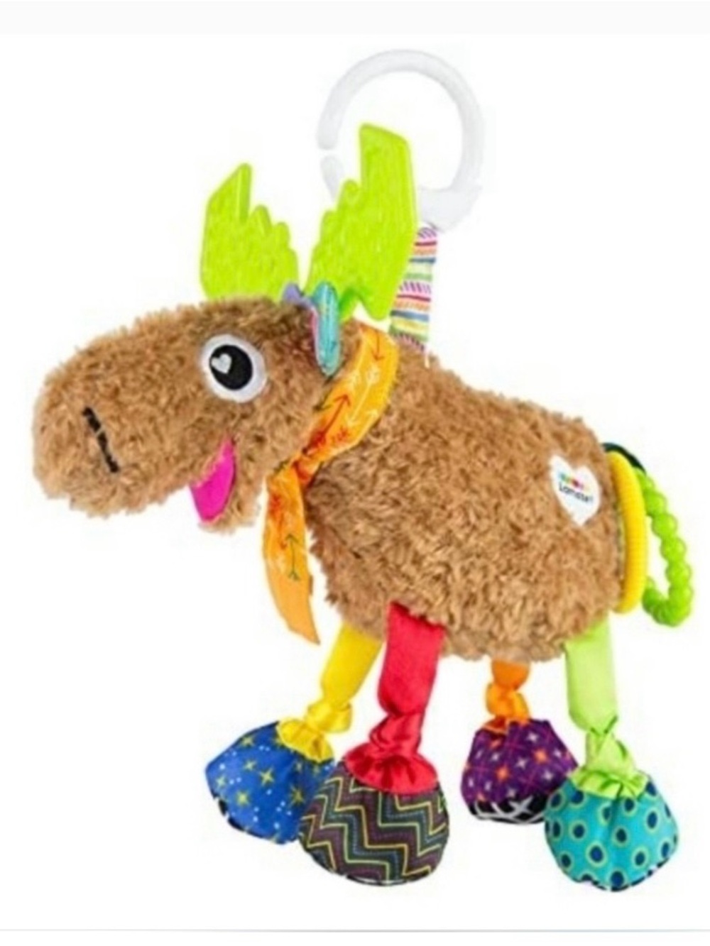 Lamaze Mortimer Moose Clip On Sensory Crinkle & Teether Toy